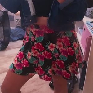 High Rise Floral Skirt (from Zumiez)